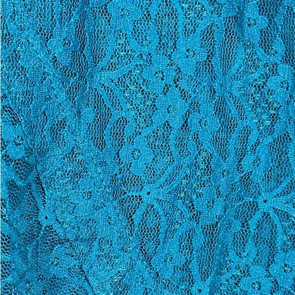 LOGO by Lori Goldstein Women's Lace Open Shrug Cover Top Sz 4X / 5X Blue A397997 - Picture 8 of 10